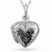 hjärta halsband i silver med hängen i silver