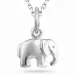 elefant halsband i silver med hängen i silver