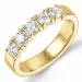 lab grown diamant ring i 14  karat guld 5 x 0,15 ct