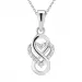 infinity zirkon halsband i silver med hängen i silver