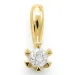 0,30 ct lab grown diamant solitärberlock i 14  carat guld 0,30 ct