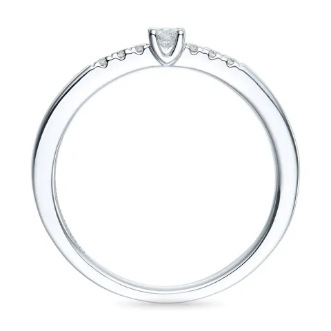 rund diamantring i 14  karat vitguld 0,08 ct 0,06 ct