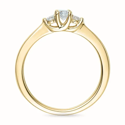 diamant ring i 14  karat guld 0,20 ct 0,102 ct