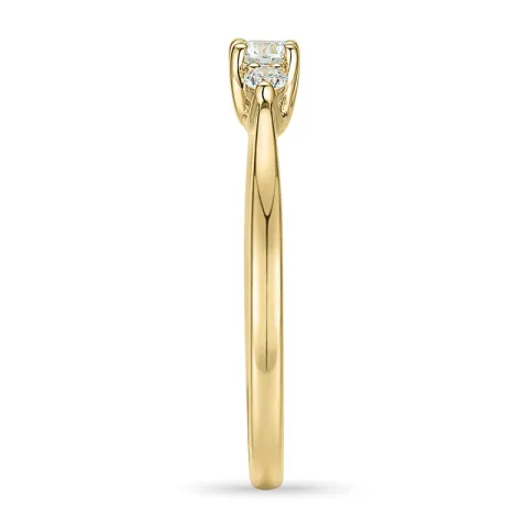 diamant ring i 14  karat guld 0,20 ct 0,102 ct