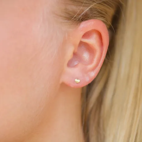 hjärta helix piercing i 9 karat guld