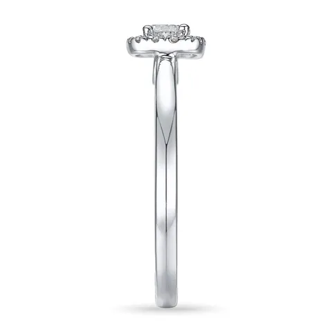 Diamant vitgulds ring i 14  karat vitguld 0,2 ct 0,072 ct