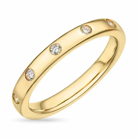 diamant guld ring i 14  karat guld 0,15 ct