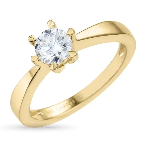 1,00 ct lab grown diamant ring i 14  karat guld 1,00 ct