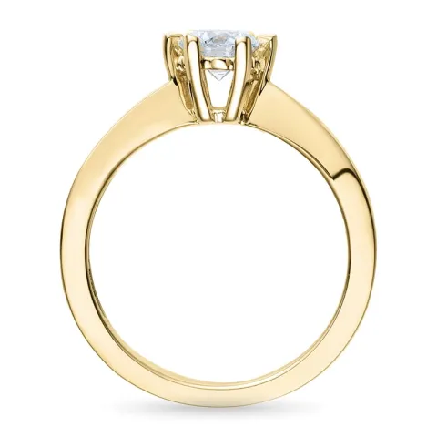 1,00 ct lab grown diamant ring i 14  karat guld 1,00 ct