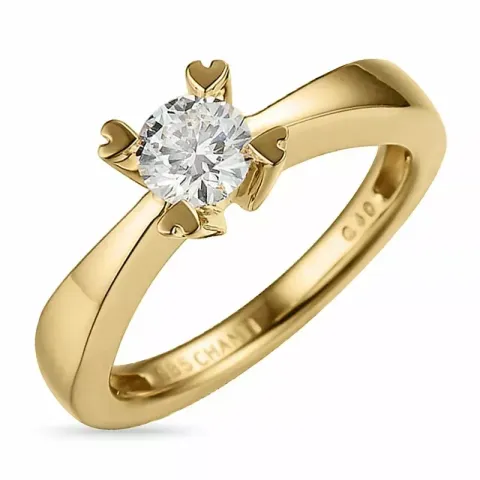 0,40 ct lab grown diamant ring i 14  karat guld 0,40 ct