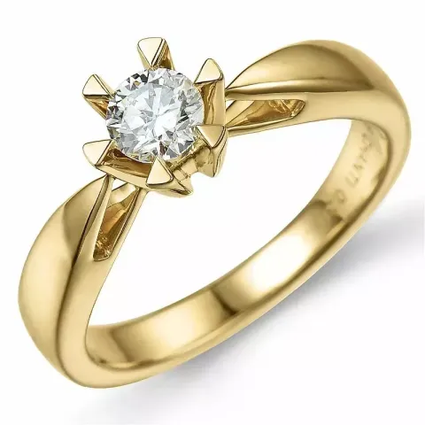 0,30 ct lab grown diamant solitärring i 14  karat guld 0,30 ct