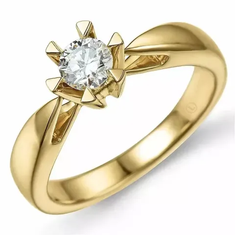 0,30 ct lab grown diamant solitärring i 14  karat guld 0,30 ct