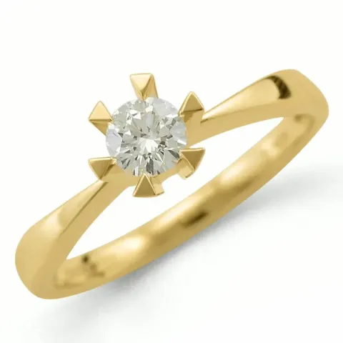 0,30 ct lab grown diamant ring i 14  karat guld 0,30 ct