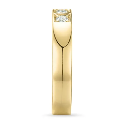 diamant alliancring i 14  karat guld 3 x 0,05 ct