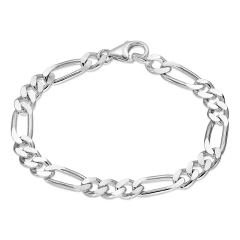 figaroarmband i silver 18,5 cm x 7,4 mm