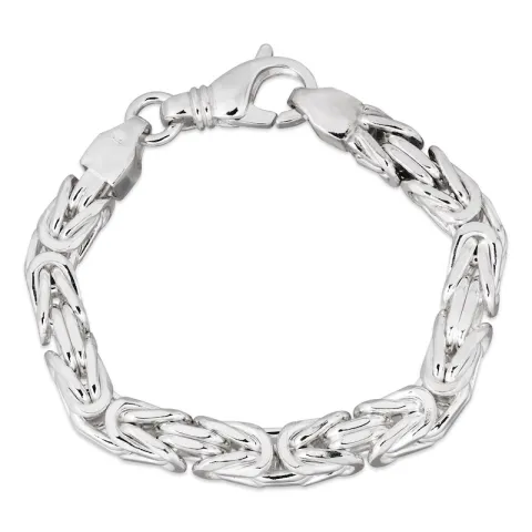 Kungalänk armband i silver 18,5 cm x 6,8 mm