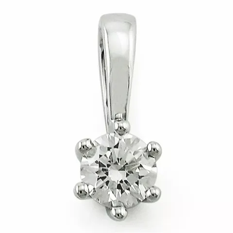 diamant solitärberlock i 14  carat vitguld 0,20 ct