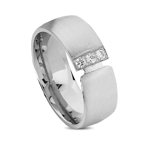 Kollektionsprov zirkon ring i silver