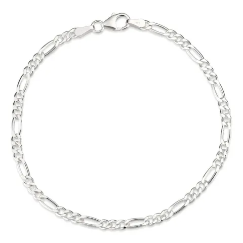 figaroarmband i silver 21 cm x 3,4 mm