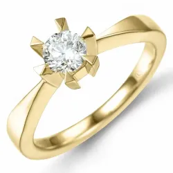 0,40 ct lab grown diamant ring i 14  karat guld 0,40 ct