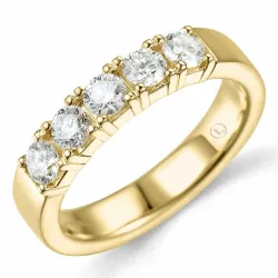 lab grown diamant alliancring i 14  karat guld 5 x 0,20 ct