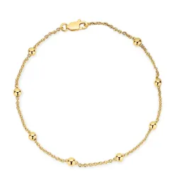 BNH Anker runda armband M. kula i 8 karat guld 21 cm x 1,3 mm