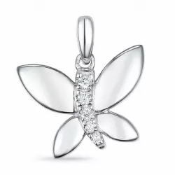 Kollektionsprov fjärilar diamant hängen i 14  carat vitguld 0,052 ct